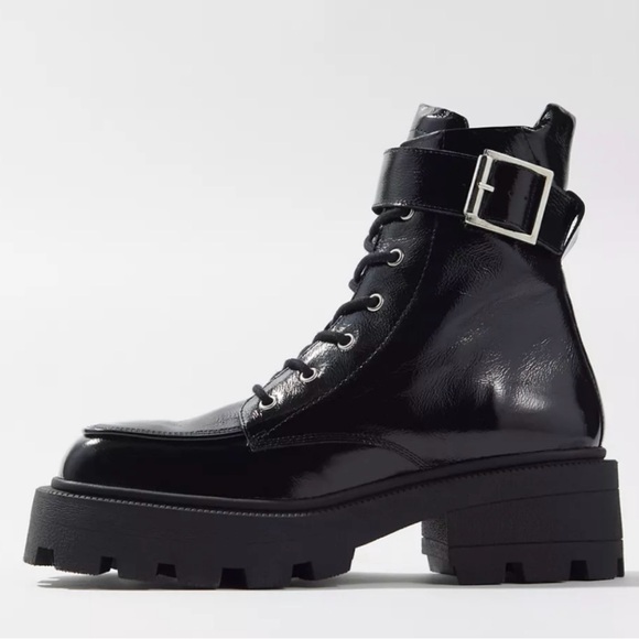 Cooperative Chunky Patent Leather Boots - Picture 5 of 8